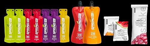 Miniatura 7 de Spring Paquete de muestra (13 unidades) Real Food Sports Nutrition"Gels" para ejercicio de resistencia, sin azúcar, lácteos, sabores artificiales o