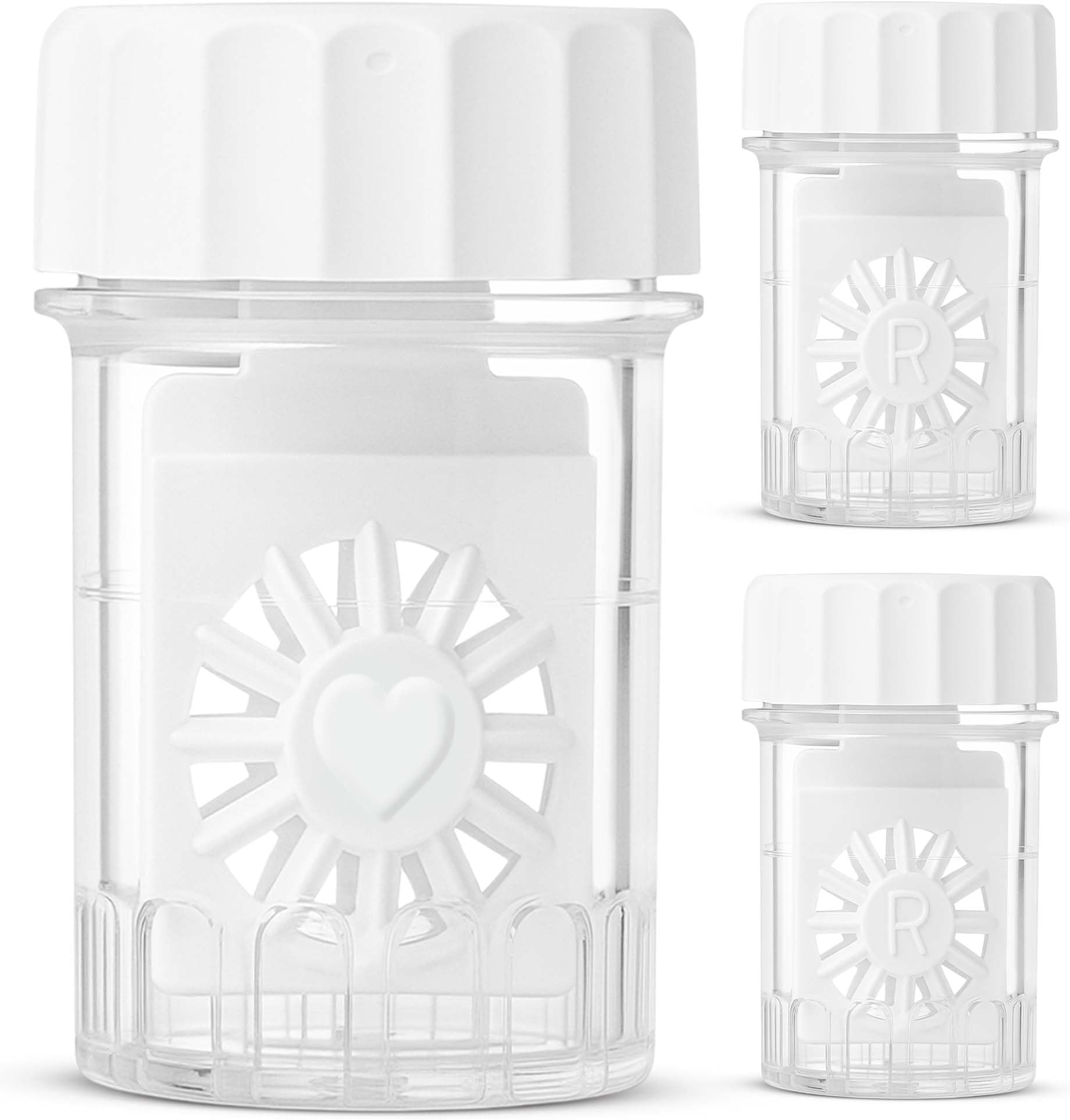 Sports Vision's Contact lens Cases 3 Pieces | NOT for Peroxide Solutions | For Multipurpose Contact lens Solutions | This Case Does NOT Spin