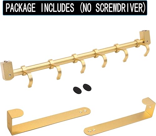 Miniatura 5 de Ganchos sobre la puerta, colgador de puerta, perchero de 6 ganchos para colgar sobre la puerta, organizador de puerta de aluminio resistente