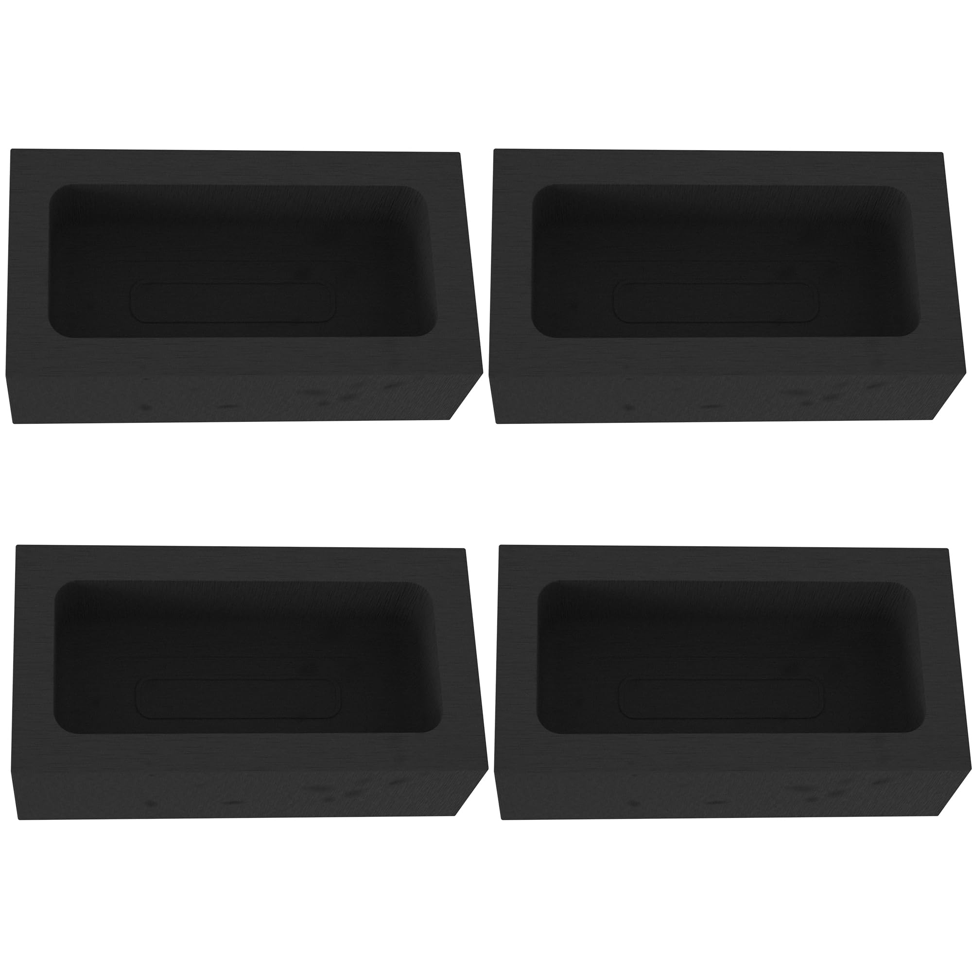 (Paquete de 4 kg de 4) Coquilla de grafito de alta pureza Forma de barra de grafito Oro Plata Aluminio Cobre Latón Zinc-plomo Molde de fundición de metal
