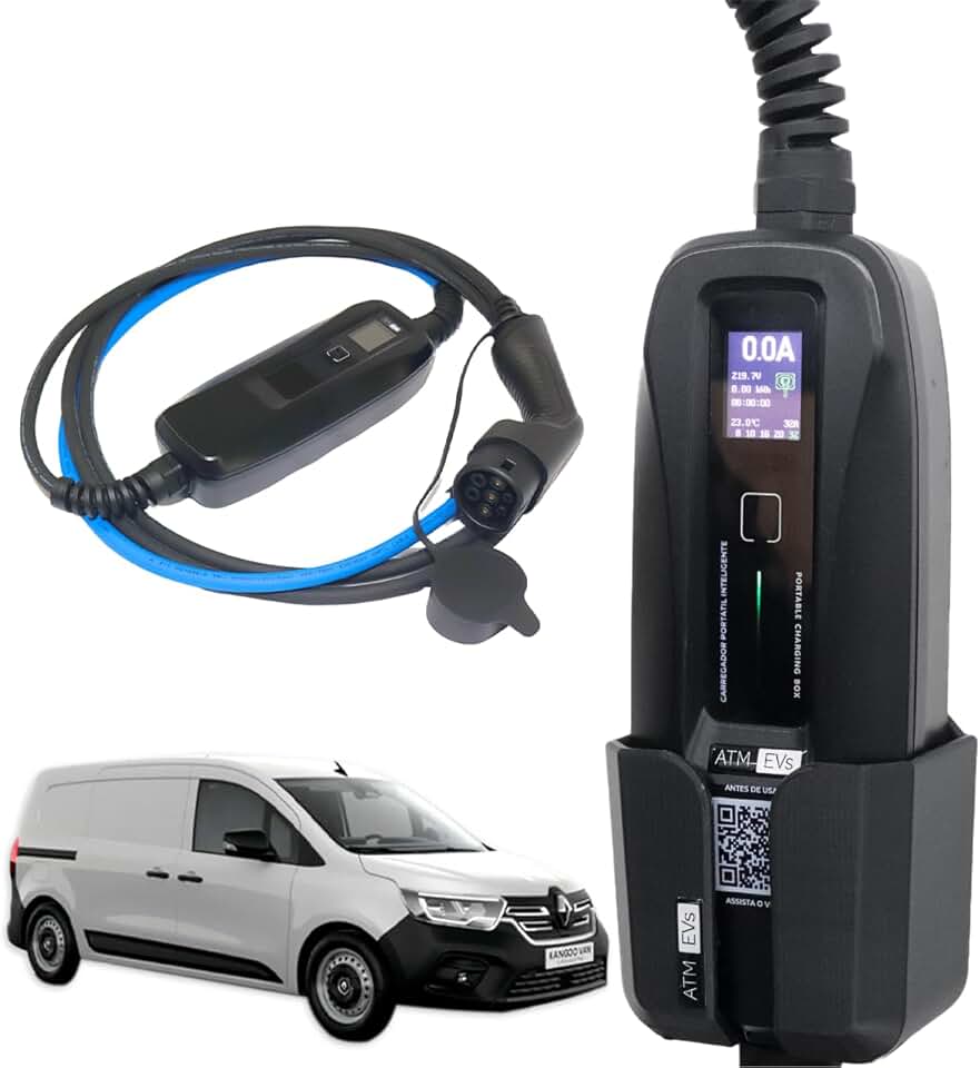 Carregador Portátil para Carro Renault Kangoo E-Tech 7.2 kW T2 ATM Ultraflex