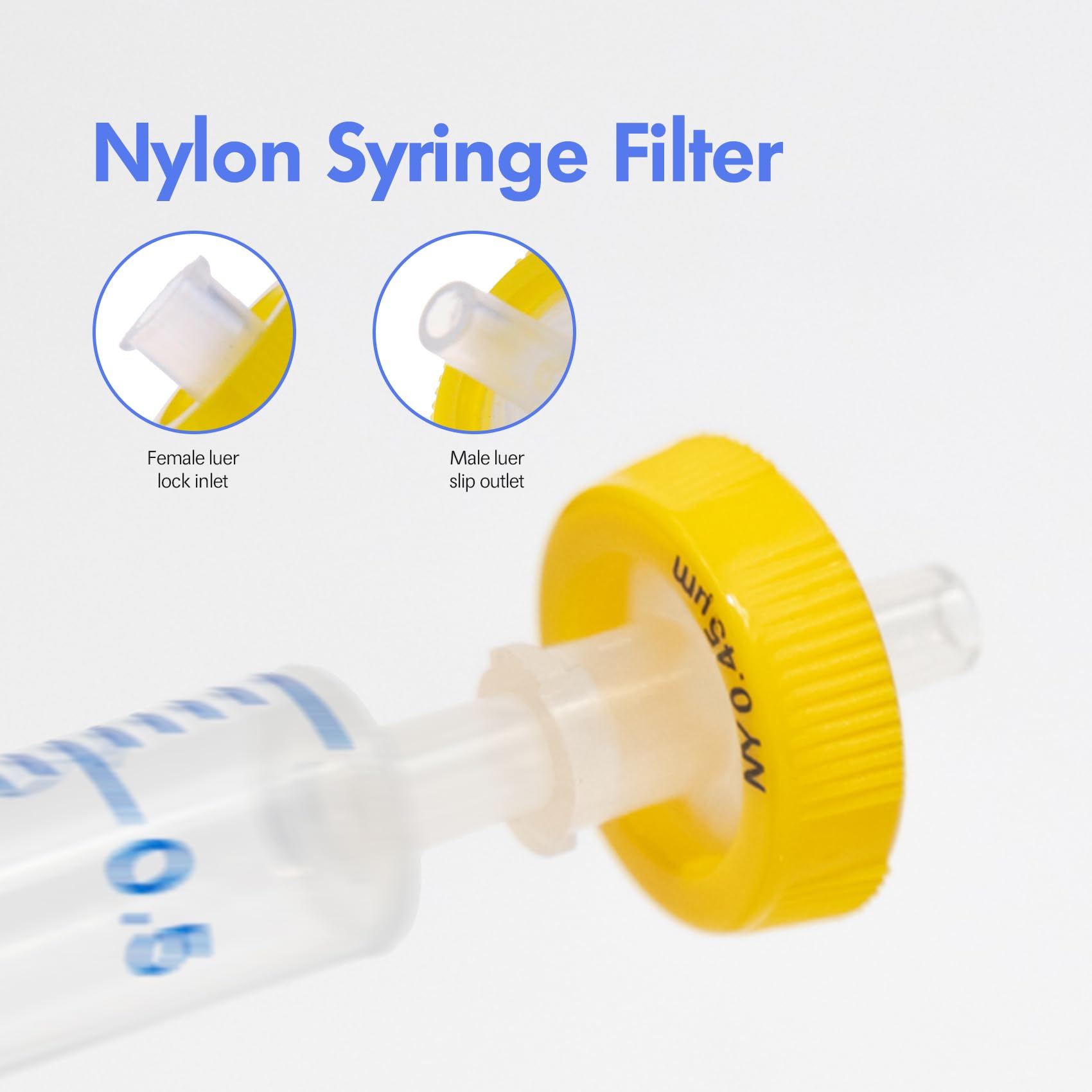 Snapklik.com : Syringe Filters Nylon Hydrophilic Filtration 0.45um ...