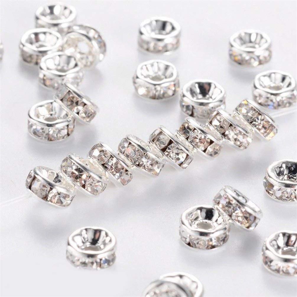 Lot De 100 Perles Intercalaires Spacers Carrées Argentées 6x6x2mm | Pour Création De Bijoux