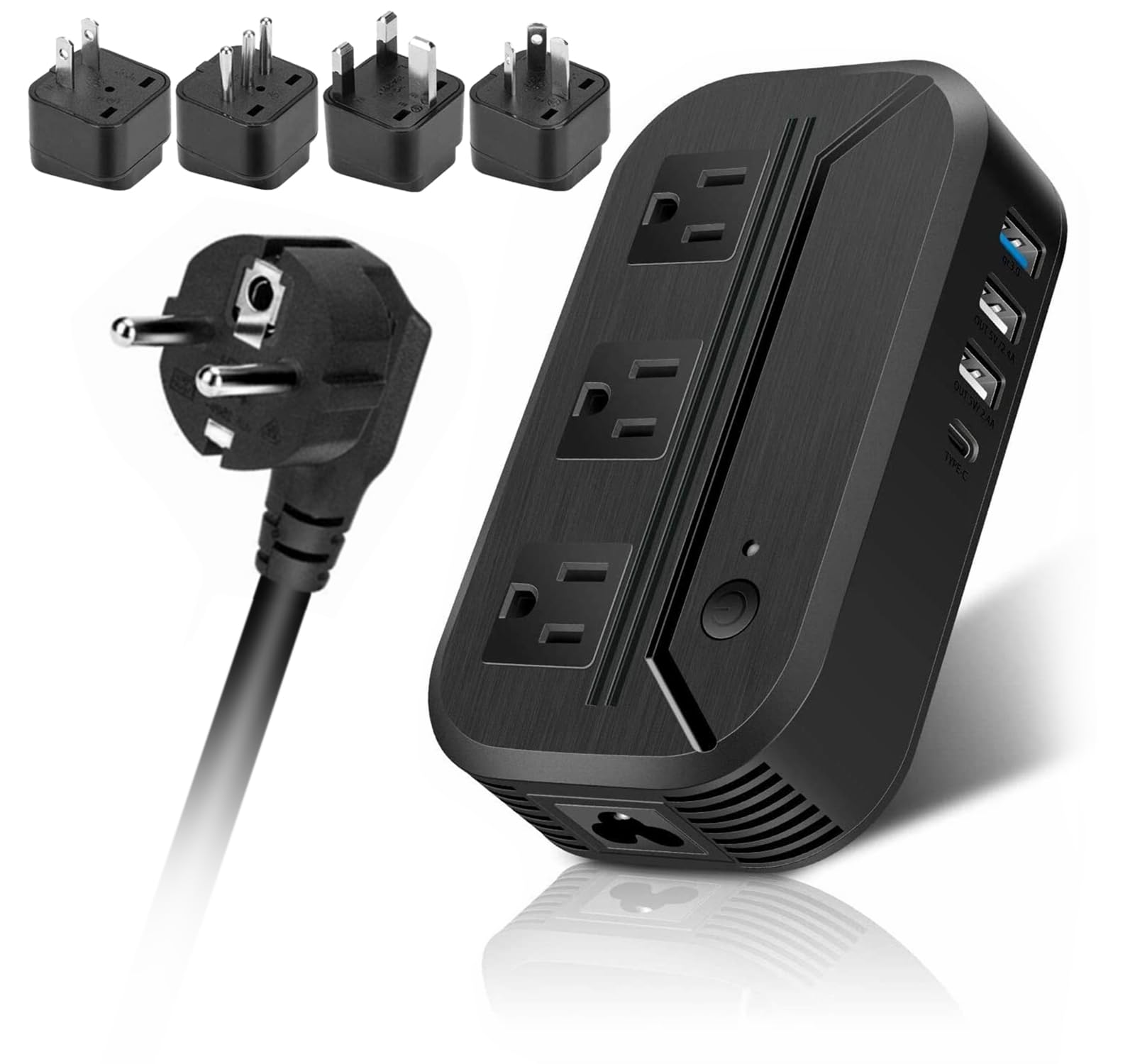 Amazon.co.jp: 海外旅行用 変圧器 変換プラグ一体型 コンセント USB