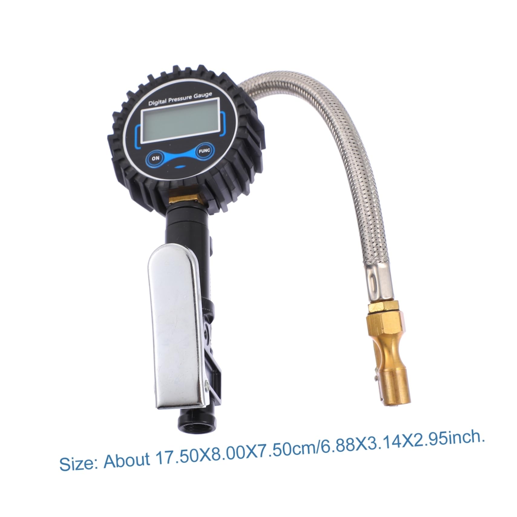 STOBAZA 1 Set Digital Tire Pressure Gauge with Inflator for Quick Measurement and Inflation for Cars Motorcycles and Bicycles