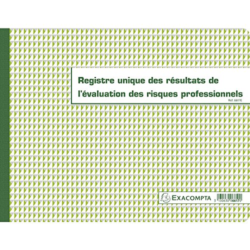 EXACOMPTA Piqûre 24x32cm Registre unique des résultats de l'évaluation des risques...