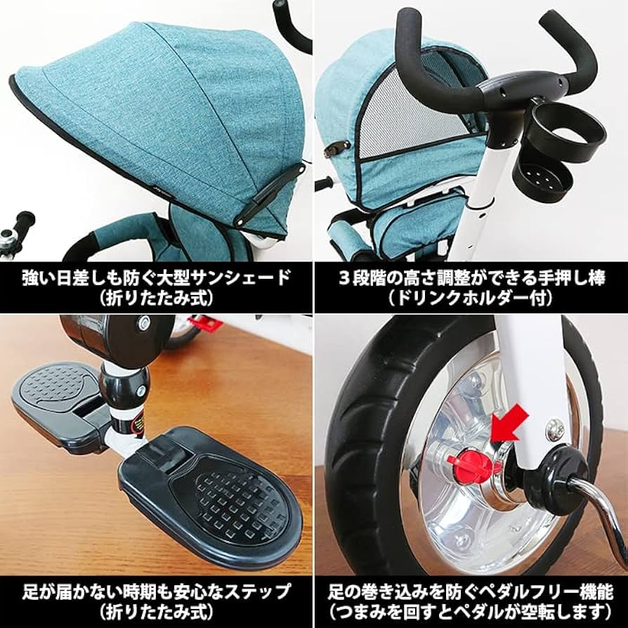 Amazon.co.jp: JTC BABY 3in1 Tricycle (ディープレッド) : おもちゃ