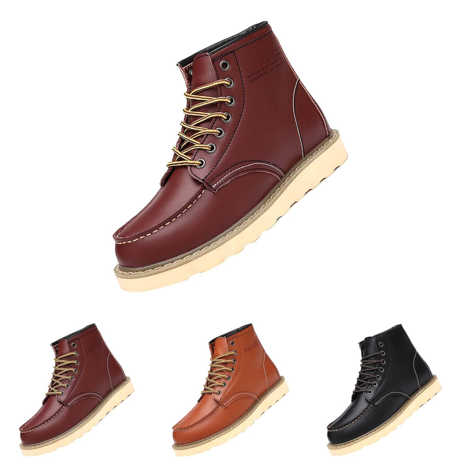 Chaussure Homme Hiver Bottes de Neige pour Hommes Bottes de Neige Montantes pour Hommes Baskets Respirantes Chaussures Chaudes Rembourrées pour l'hiver Chaussure de Neige Femme