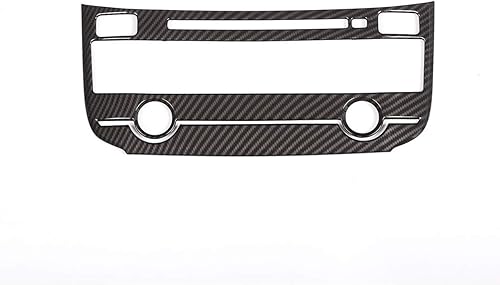 Miniatura 3 de YIWANG Estilo de fibra de carbono ABS Centro Aire acondicionado Modo Botón Marco Trim Para Jaguar XE XF F-PACE X761 2016-2018 Auto Accesorios