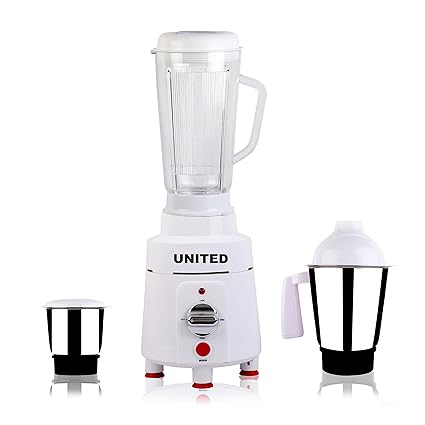 United 3 Jar Tornado 1500 W Domestic Mixer Grinder (2+2 Year Warranty)