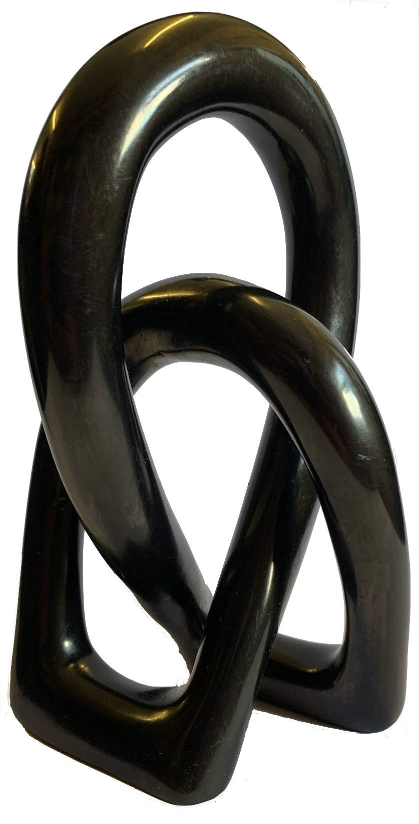 Soapstone Black Love Knotts Ornament - Fair Trade And Hand Crafted In Kenya