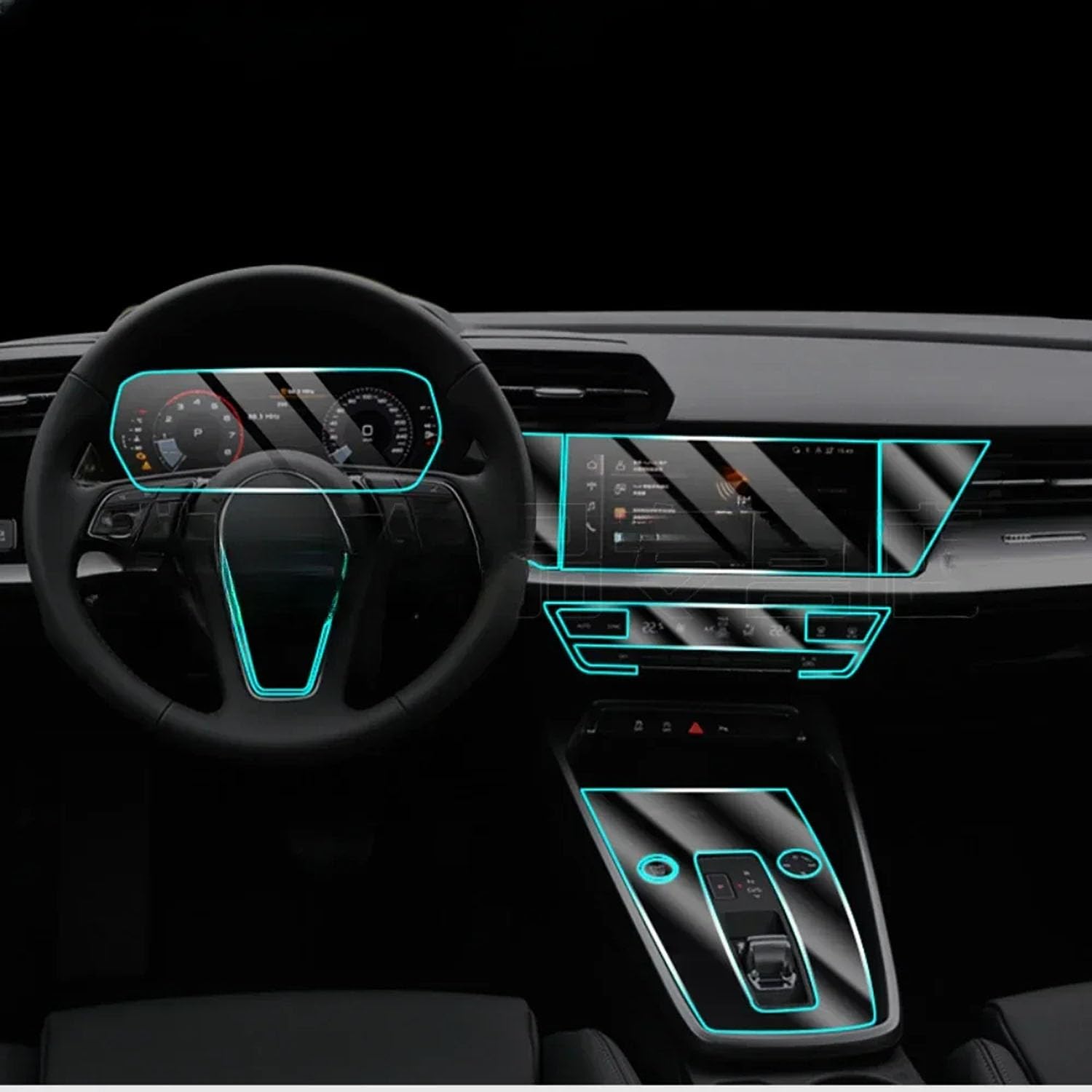 Film de protection anti-rayures ultra résistant pour console Audi A3 8Y