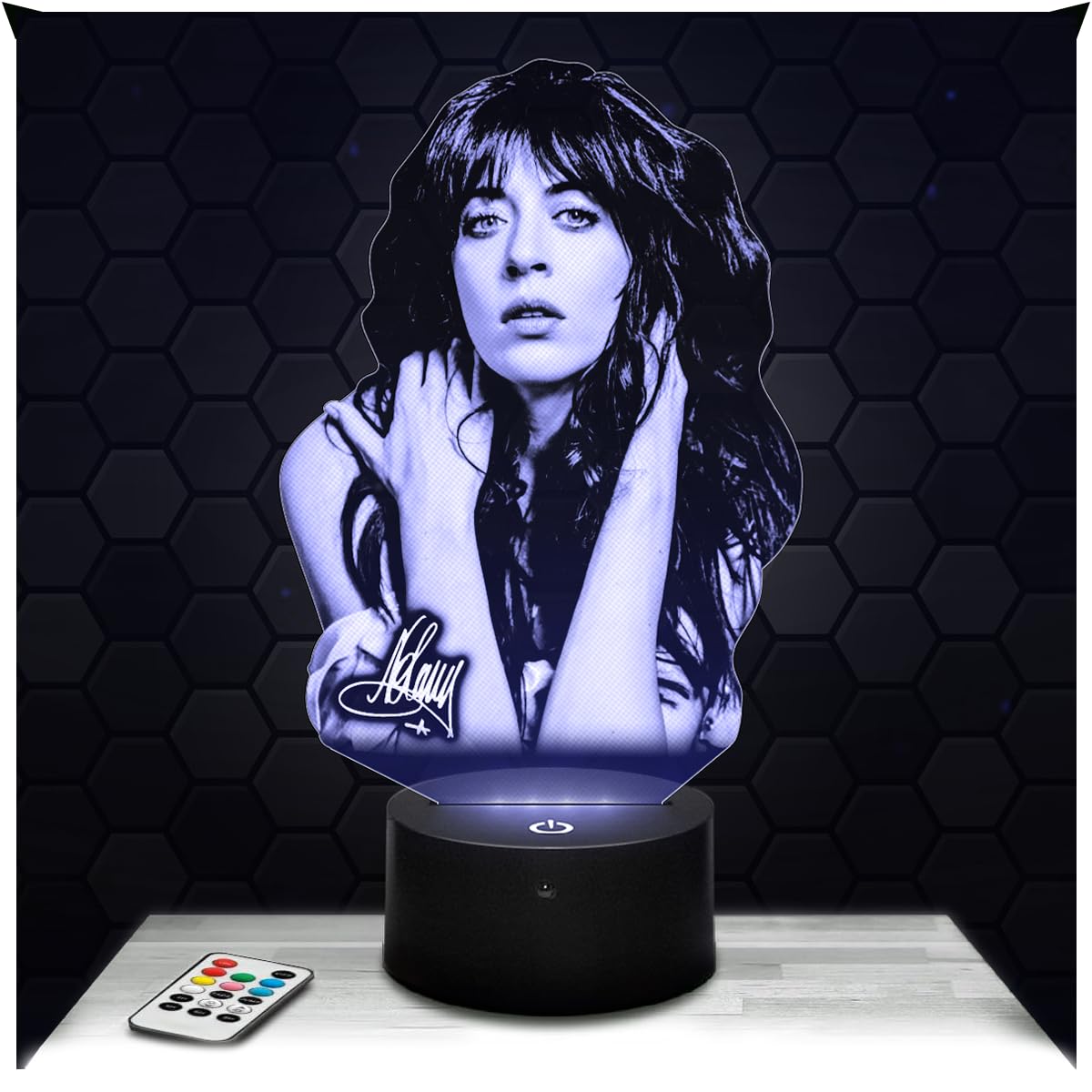 Lampephoto.fr - Nolwenn Leroy 3D Lamp, Night Light 3D LED Illusion Lamp, French Variety Singer, Gift idea for Boys and Girls, Night Light for Children's or Adult's Bedroom, Gifts Merchandising