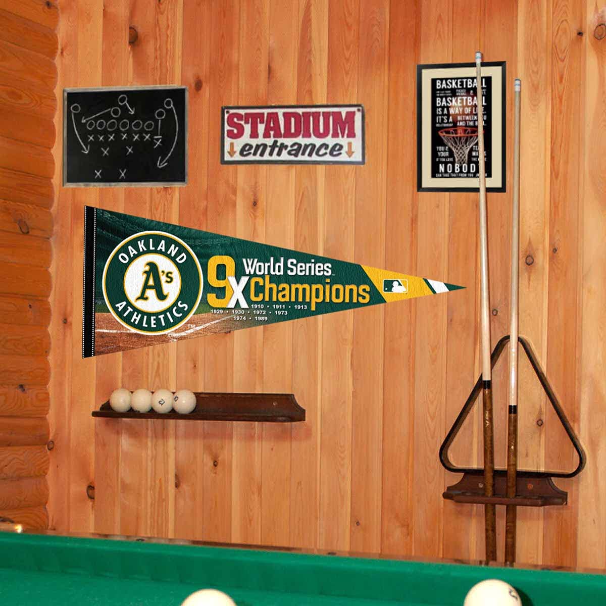 WinCraft Athletics 9 Time Champions Pennant Flag