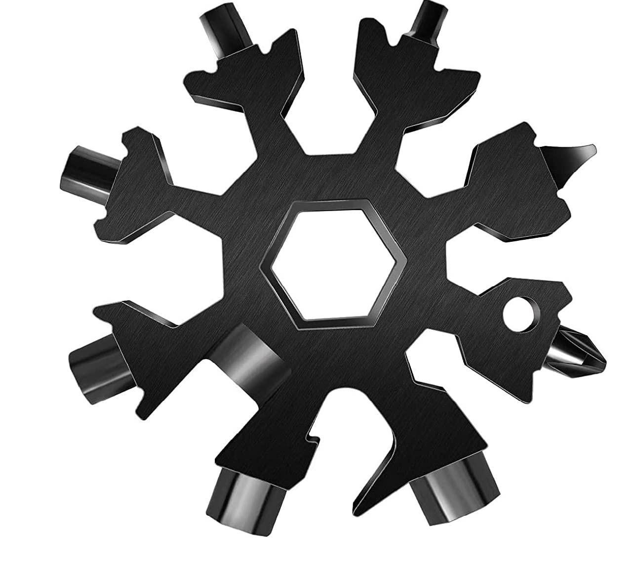 Snowflake Multi-tool, Stainless Combination Compact Portable Outdoor Products Tool Card Key chain Bottle Opener