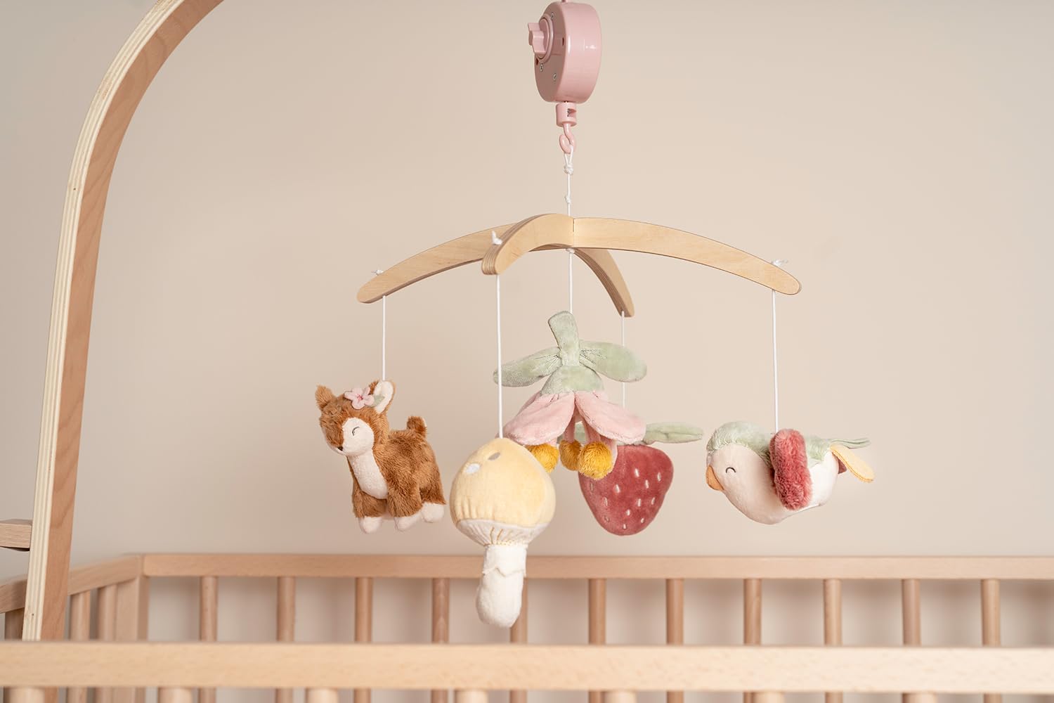 Little Dutch Mobile Musik Spieluhr mit Holz Halterung für Babybett - Fairy Garden