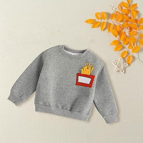 Toddler Boys Crewneck Sweatshirt, Cotton Long-Sleeve Pullover Cartoon Print Fall/Winter Clothes 1 to 8 Years2
