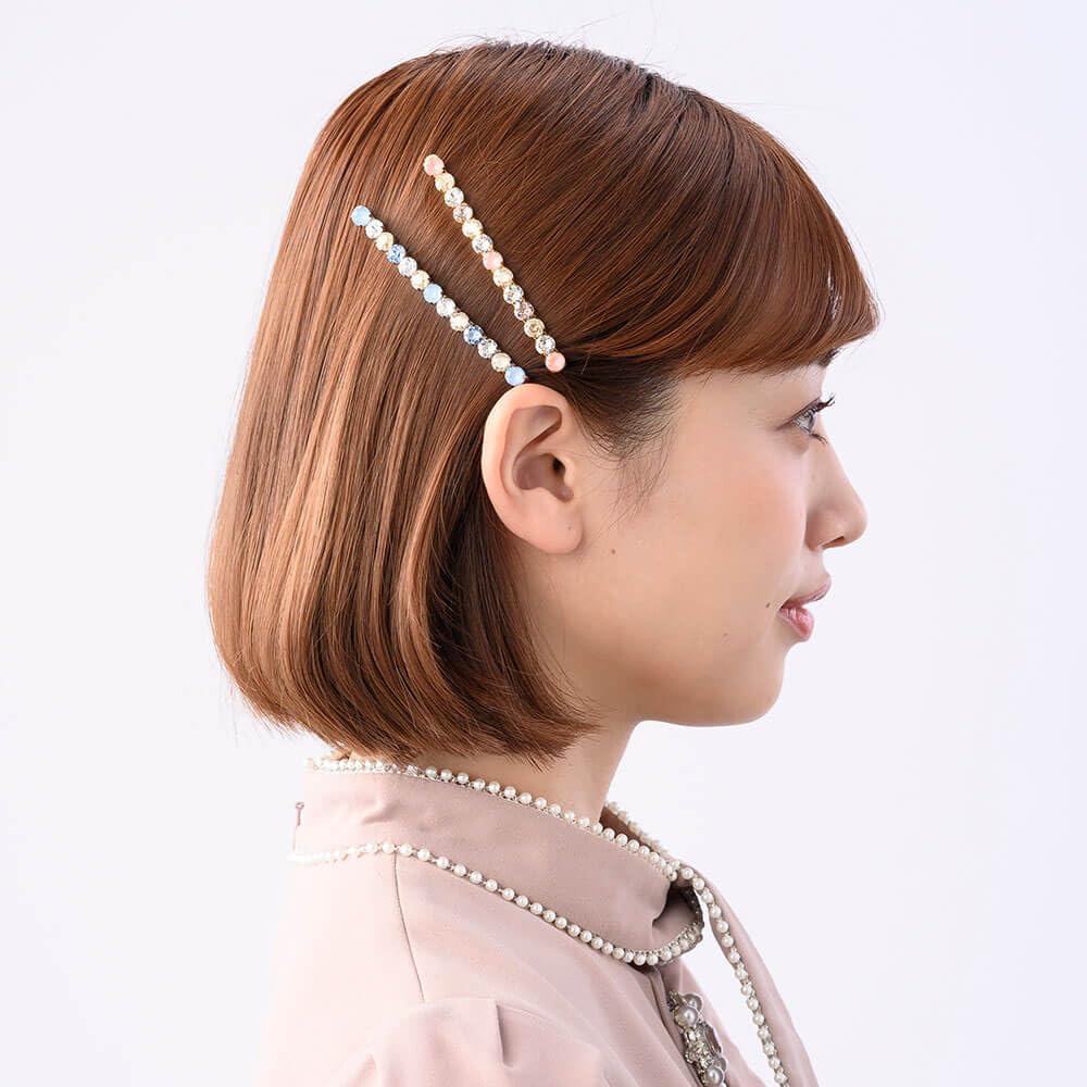 コンプレックスビズCOMPLEXBIZ スワロフスキーヘアクリップ＋ロングピン Amazon | コンプレックスビズ ラインストーン ロングピン ライトピンク