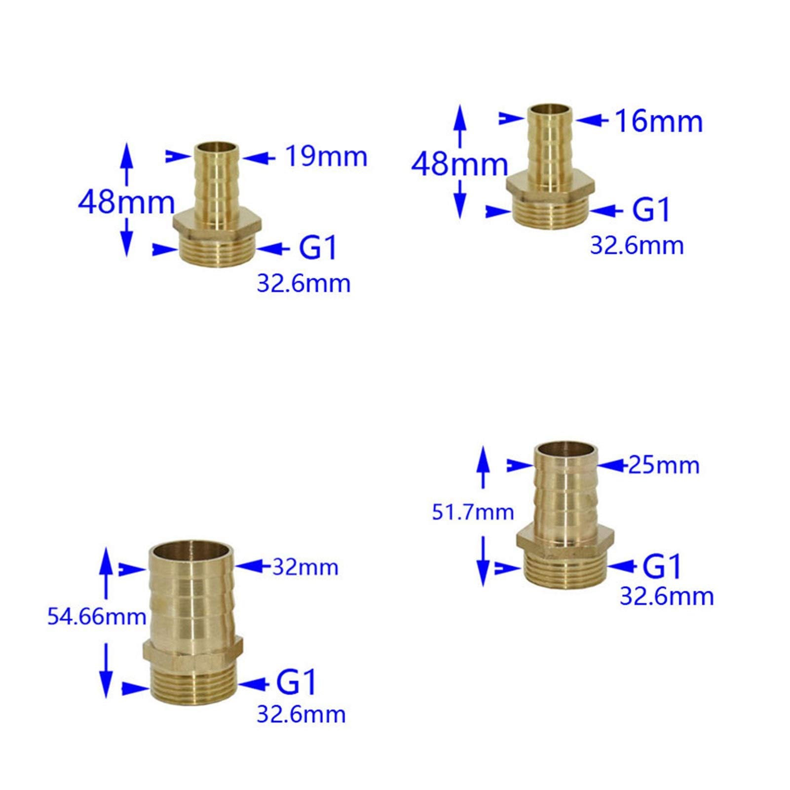 Raccordi rapidi in ottone per tubo da giardino, raccordo per irrigazione da 13 mm (1/2'') e 15 mm (5/8) - Confezione da 4 | Leroy Merlin
