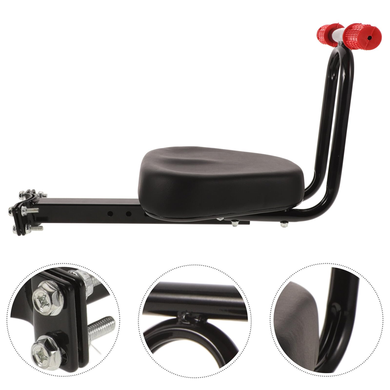 Seggiolino per Bambini per Bicicletta Elettrica e Mountain Bike Design Regolabile, Materiale in Metallo, Sedile Comodo Braccioli per Sicurezza