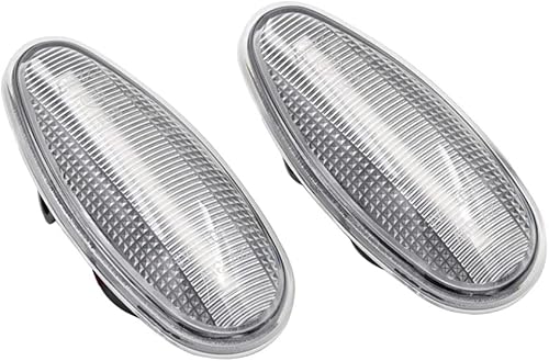 KACEPAR Lámparas de marcador de repetidor lateral para guardabarros delanteros, ajuste OEM, luces LED ámbar de marcador lateral, compatible con