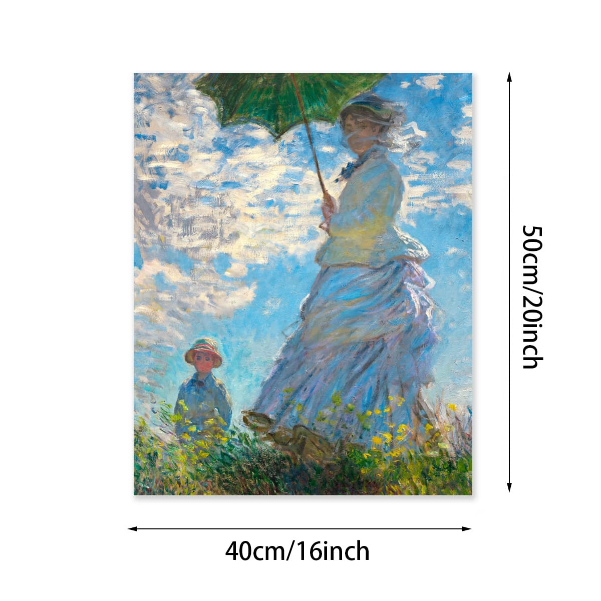 Amazon.co.jp: Hzong 数字油絵 クロード モネ 油絵 日傘さす女性 DIY絵