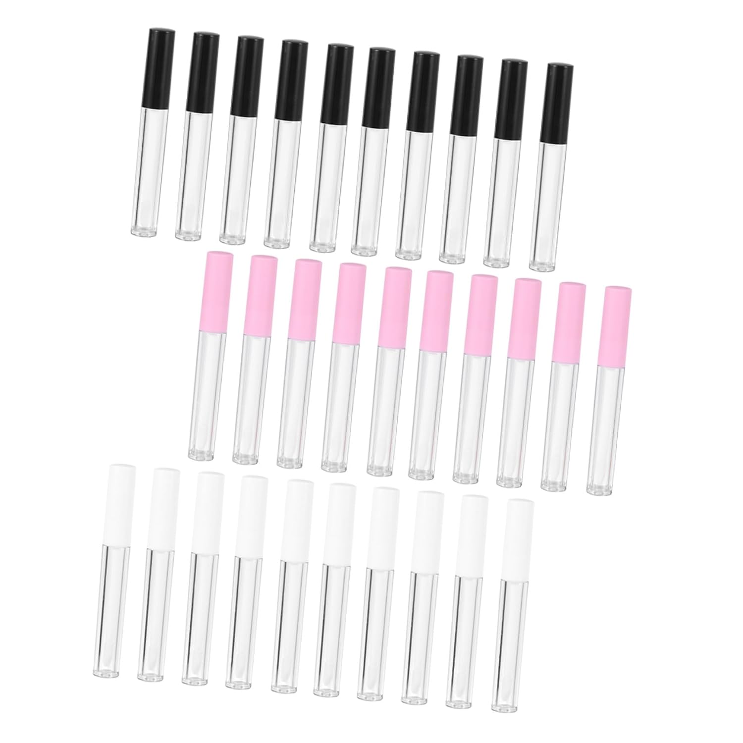 30 Pack Mini round Lip Gloss Tubes 2.5ml Compact as ABS