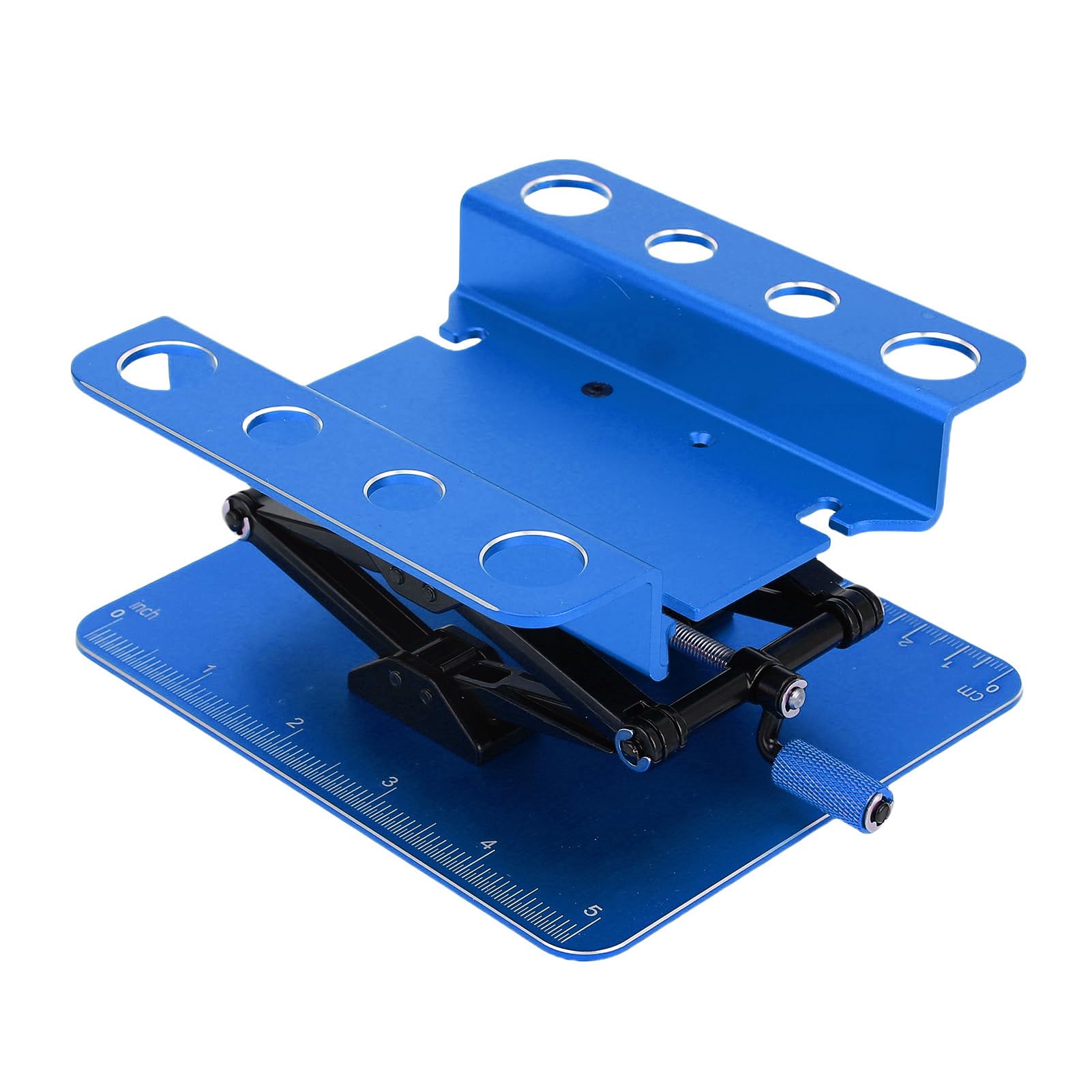 Bediffer Soporte de Reparación de Automóviles RC Estación de Trabajo Inferior con Elevación de Ajuste de Conveniente para Automóviles RC 1/8, Estructura de Manivela para Mantenimiento y Exhibición