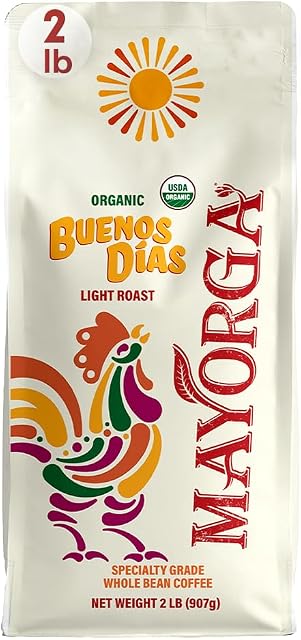 Le mélange de Buenos Días, 2lb, Coffee de haricots entiers, Roast léger, Commerce direct, 100% USDA Certifié biologique