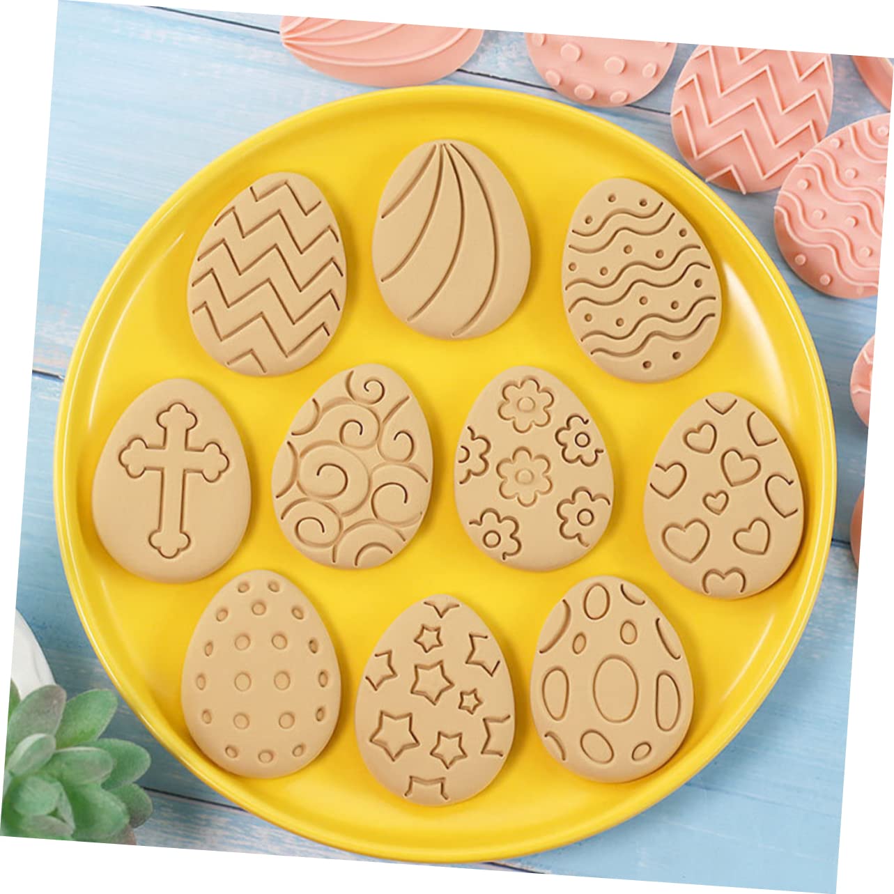 YARNOW 50piezas Cortadores De Galletas De Pascua Forma De Huevo Para Repostería y Diy Molde De Resistente Para Galletas Infantiles y Manualidades De Cocina