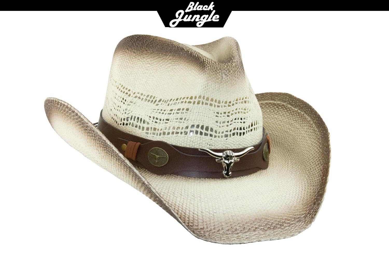 Black Jungle Manas - Sombrero de paja para el verano