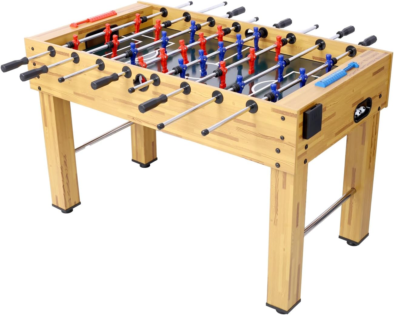 54-Inch Hurricane Foosball Table, for Family Game Rooms with, Light Cherry Finish, Analog Scoring and Free Accessories