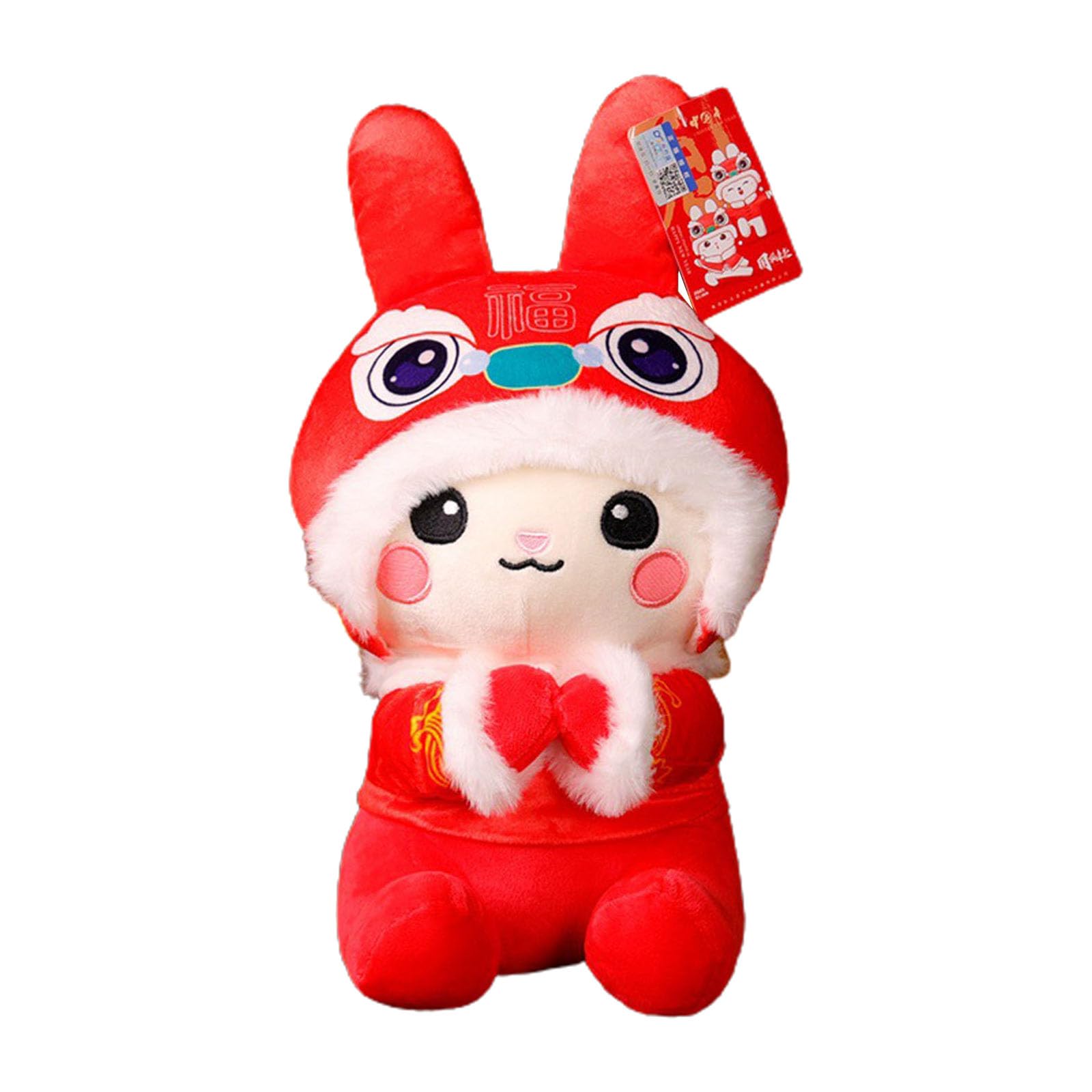Tsophreniq 2023 New Year Red Doll Soft Dolls Decorative Ornament Supplies for Chinese Year Holiday Party Doll Toy