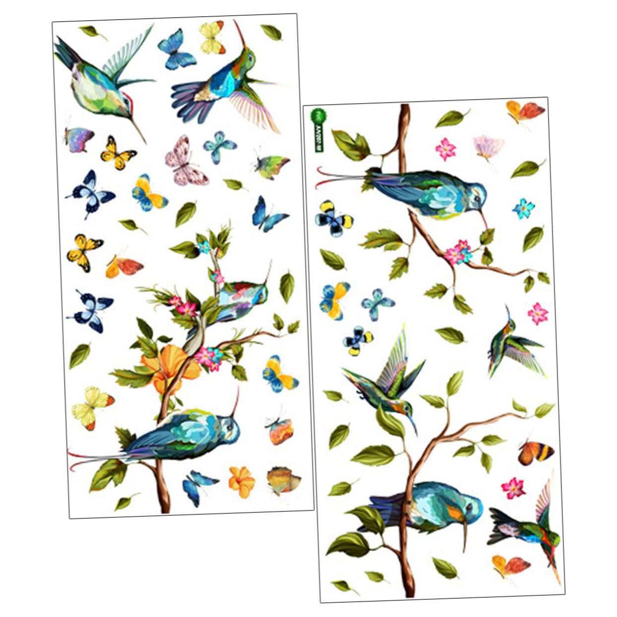 Zerodeko 3sets Adesivi Per Finestre Con Uccelli e Farfalle Decorazioni Primaverili Statiche Vetrofanie Colorate Per La Casa Design Creativo e Naturale Per Fresco e Festoso