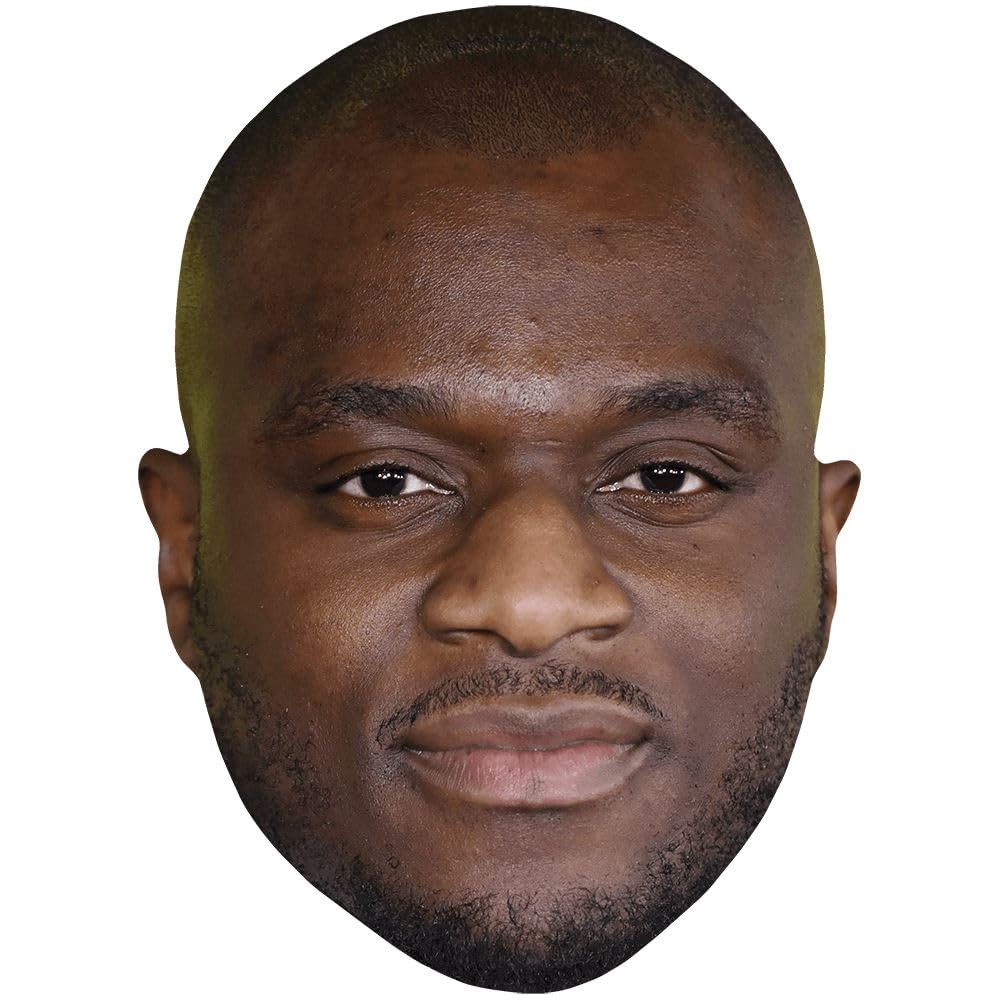 Efe Obada (Stubble) Celebrity Mask, Flat Card Face, Fancy Dress Mask