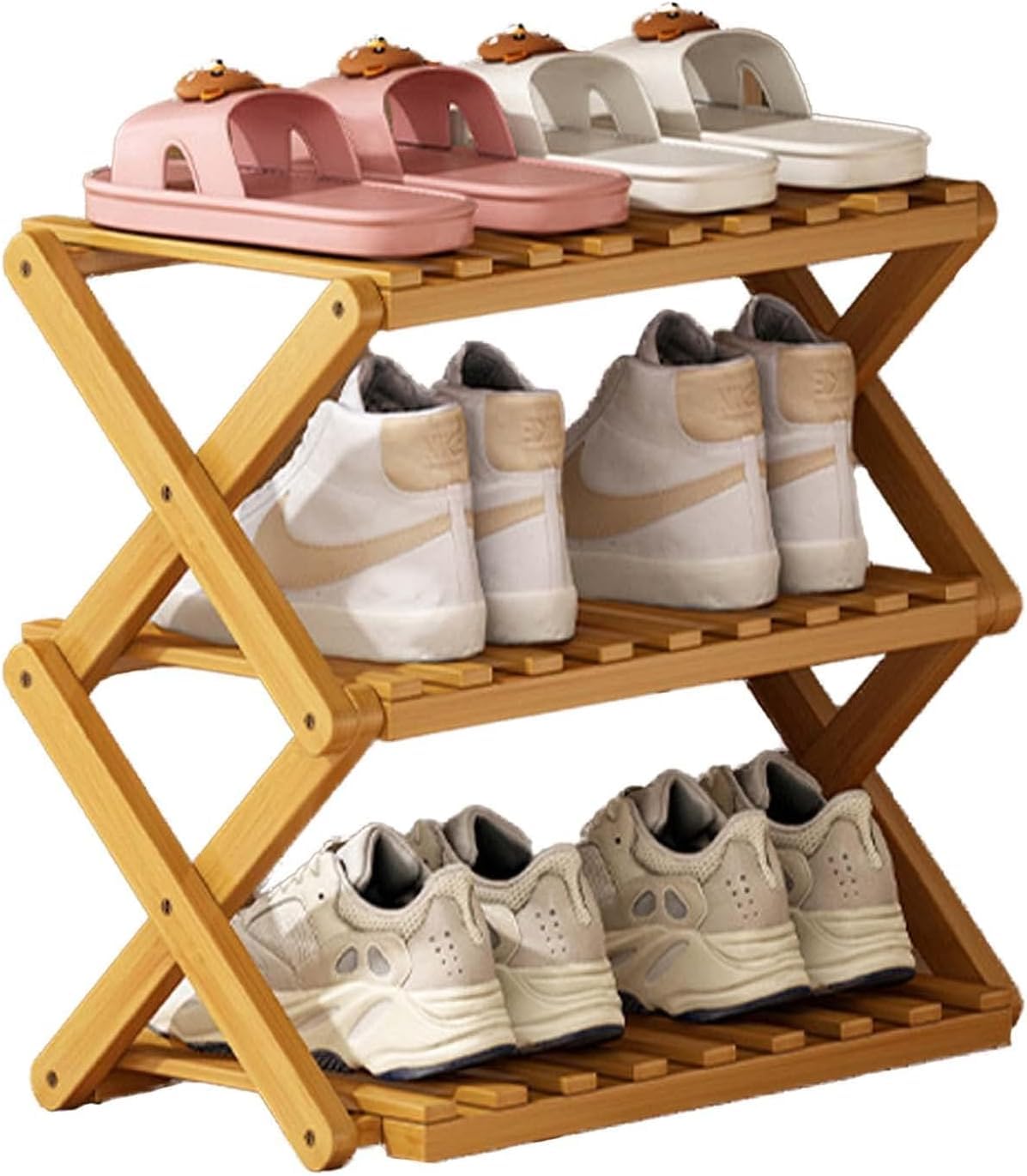 Support de rangement de chaussures pliant portable et sans installation