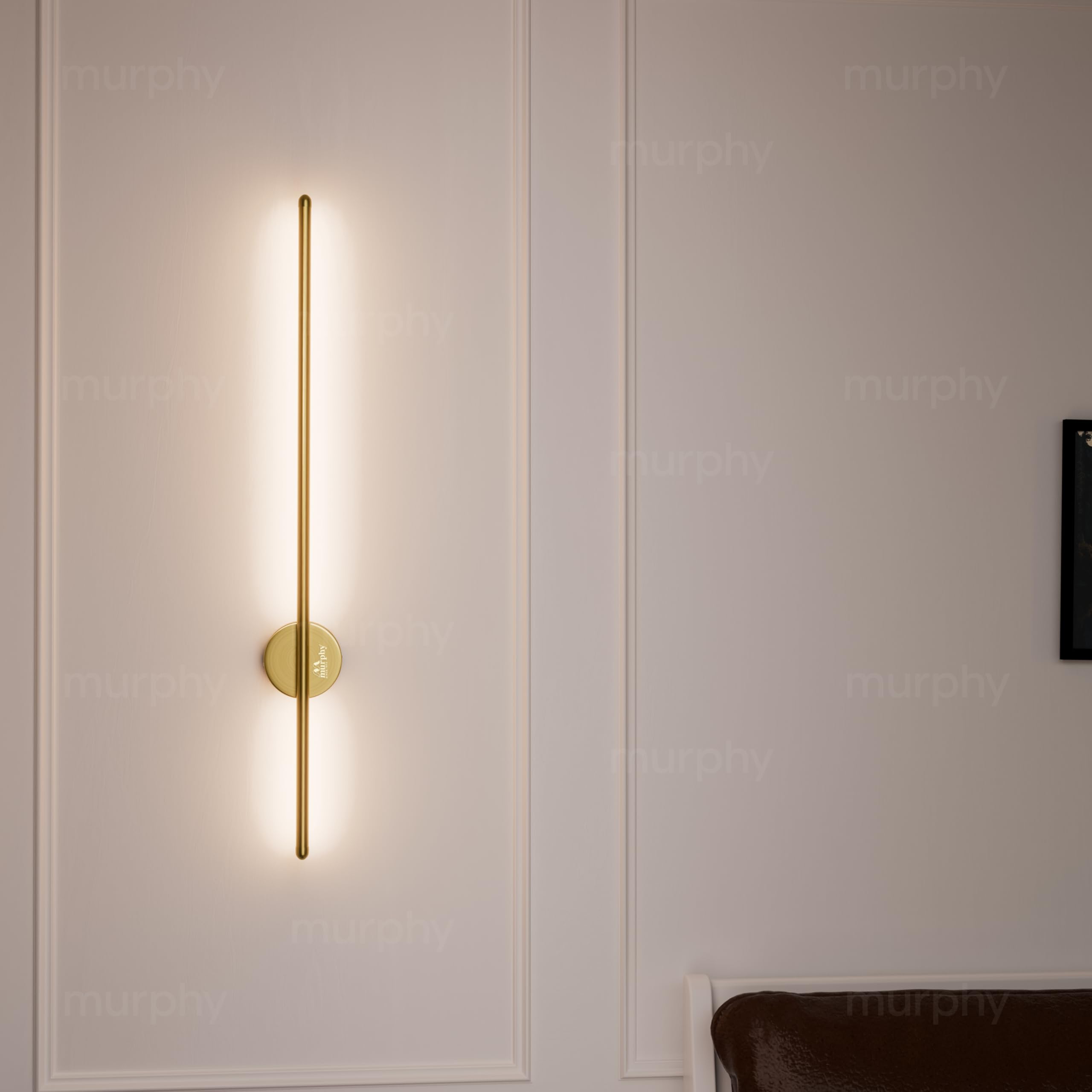 Murphy LED Wall Highlighter – Modern Aluminum Sconce, 3-in-1 Colour Changing –Wall Light, Sleek Golden Finish – Easy Install, 2-Year Warranty-Pack of 1