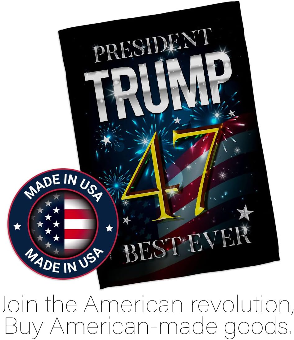 Trump Flag 46 Best Ever House Flag Patriotic Vote Keep America President Republican Party United State American Election Banner Small Garden Yard Gift Double-Sided, Made in USA