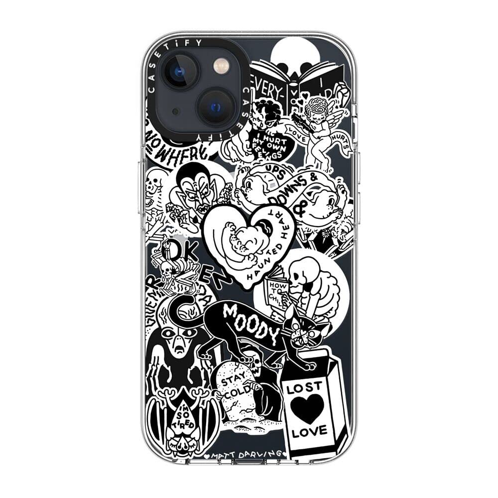 iPhoneアクセサリー CASETiFY Sticker Logo White Black Case Amazon.com: CASETiFY Clear iPhone 13 Case [Not Yellowing / 6.6 ft