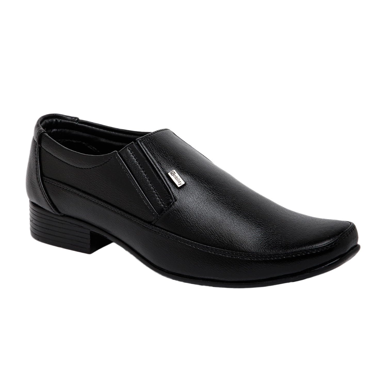 NOBILITY Black Formal Slip On Shoes for Men | Comfortable Walking | Classic Design | Slip Resistant | Breathable | 10 UK (B0D2KW2KL2) Amazon Price History, Amazon Price Tracker