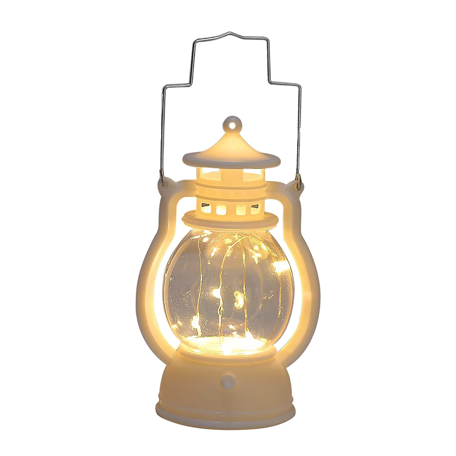 HJHIWE 3Pcs Hanging LED Small Oil Light Electronic Candle Lamp, Halloween Decoration Creative Ornament Retro Seasonal Mini Lantern for Indoor Outdoor Garden Patio Decor. (3 AG10 Button Batteries)