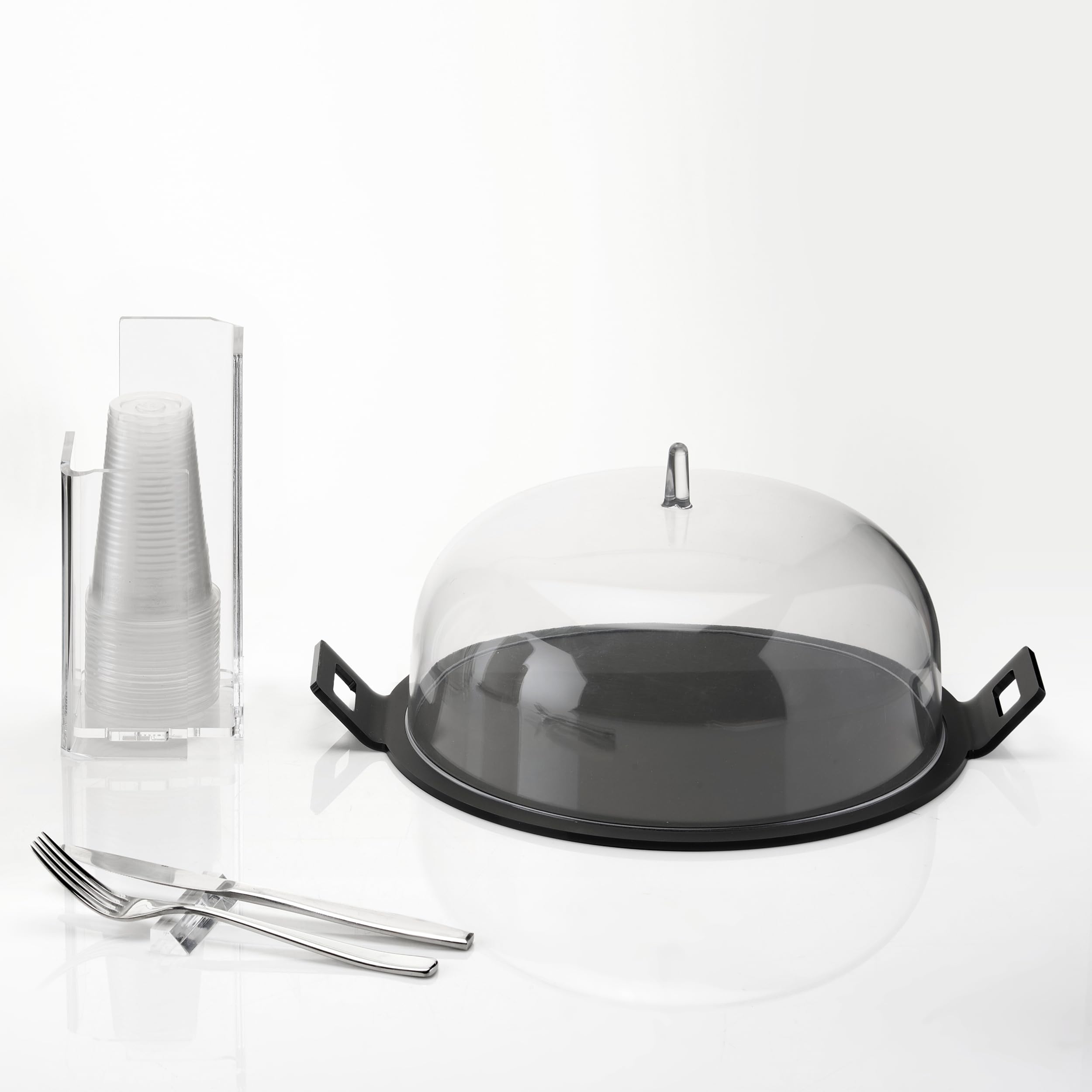LINEE Recanati MEDITERRANEA Poggiaposate – Kit 6 Pezzi in PMMA Trasparente 7x2x1 cm – Accessorio da Tavola Elegante – Made in Italy