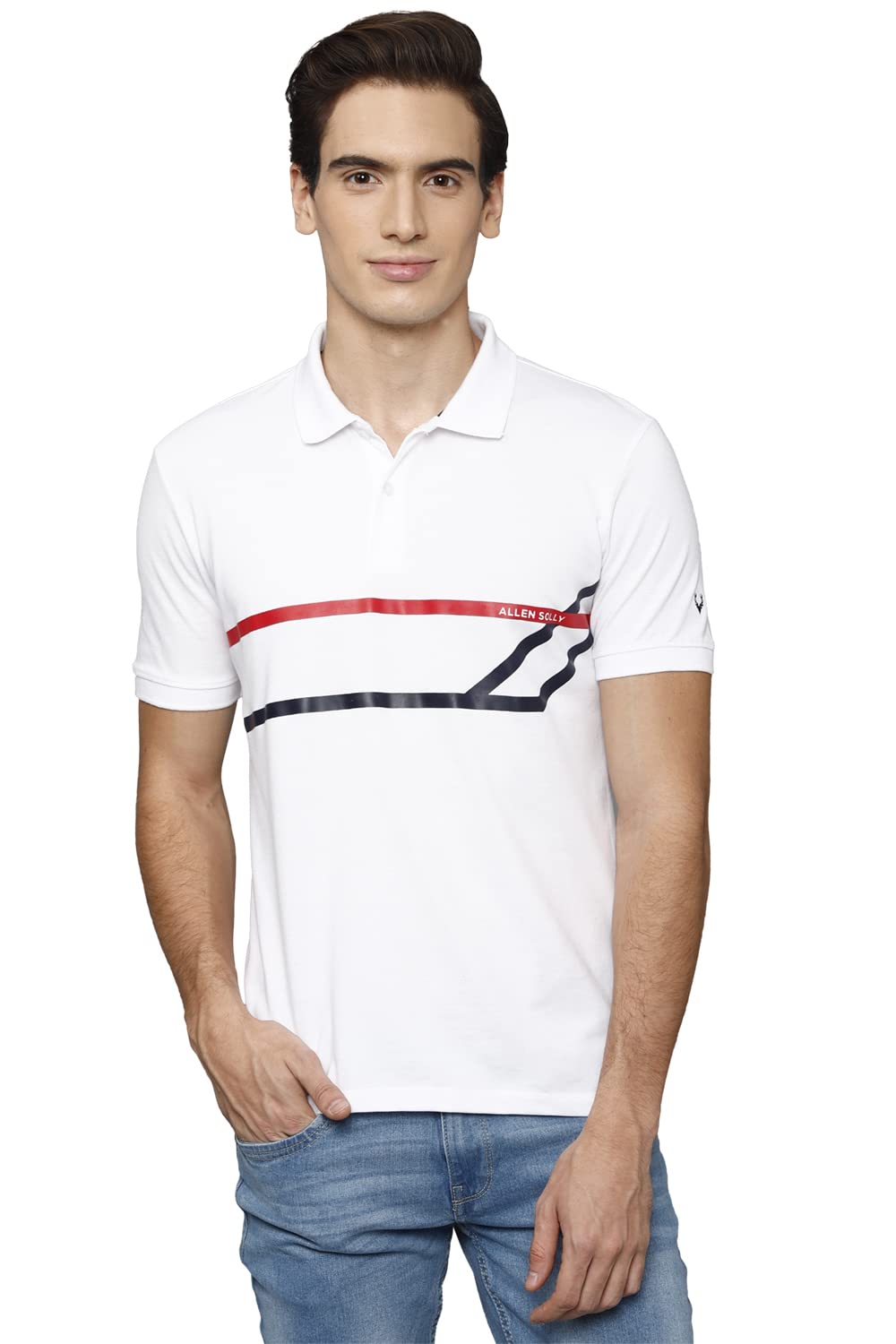 Allen Solly Men’s Solid Regular Fit Polo Shirt Allen Solly Men’s Solid Regular Fit Polo Shirt