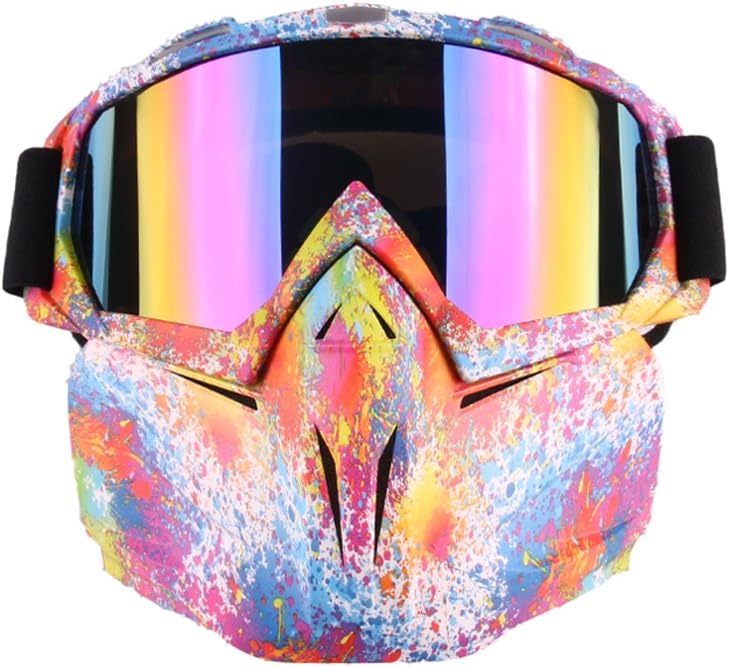Eoncore Motorcycle Goggles Mask Detachable, Windproof Motocross Helmet Face Mask Anti UV for Riding Skiing Snowmobile Eoncore Motorcycle Goggles Mask Detachable, Windproof Motocross Helmet Face Mask Anti UV for Riding Skiing Snowmobile