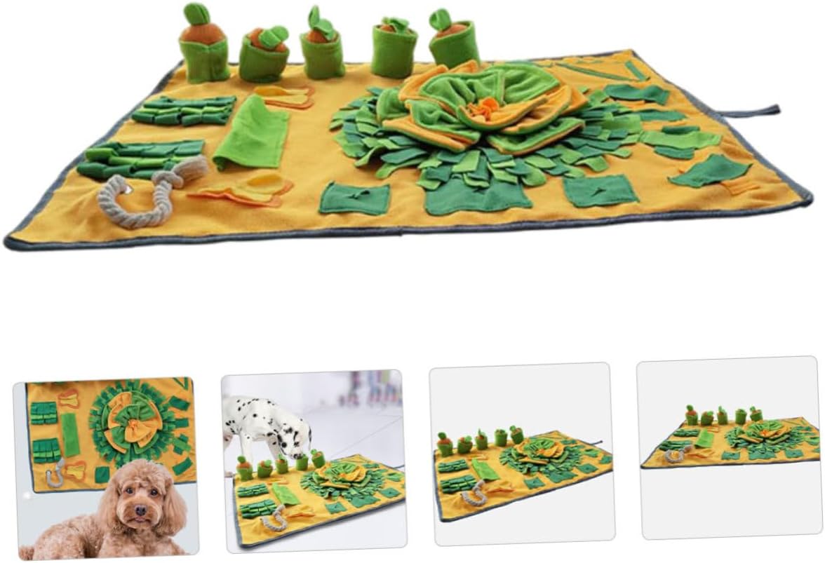 Totority Household Snuffle Mat for Dogs Non- Decorative Feeding Mat Snuffle Blanket Design and Machine Washable Promotes Natural Foraging Skills and Healthy Eating