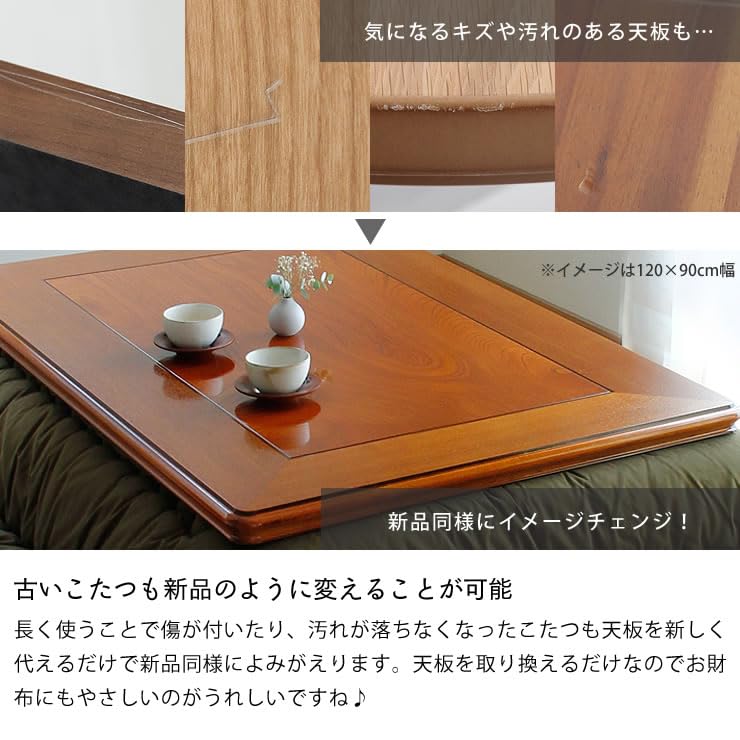 Amazon.co.jp: 家具の里 こたつ こたつ天板のみ (105×75cm / 日本製
