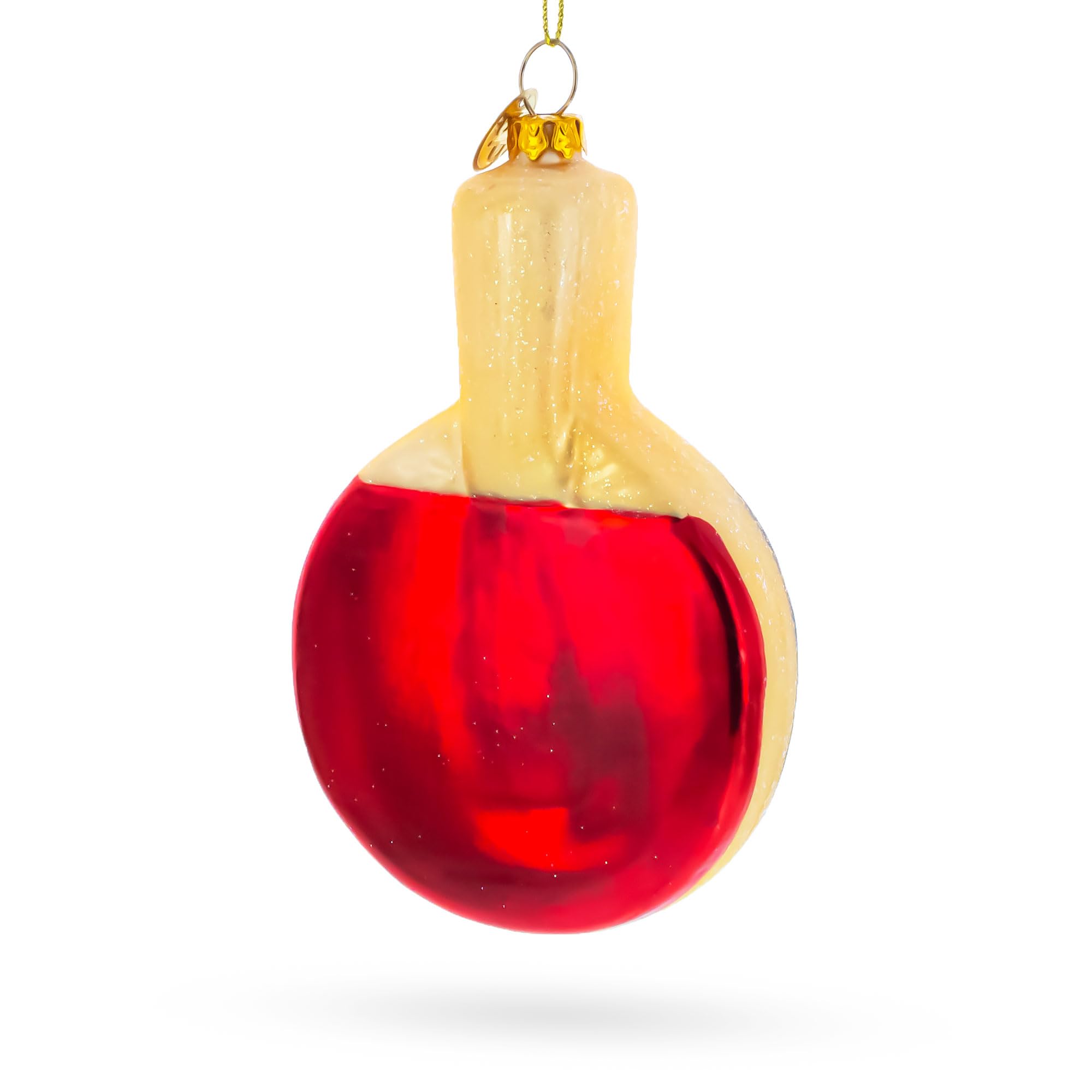 Décoration de Noël en verre de pagaie ping-pong idée cadeau pongiste