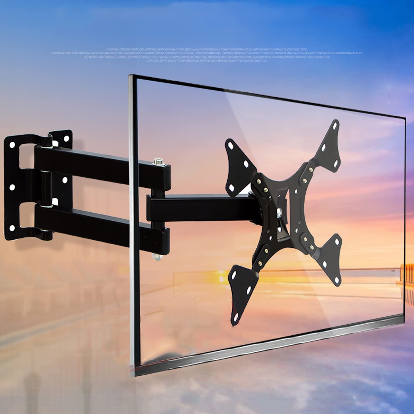 Support TV mural robuste en acier pour écran plat haut de gamme