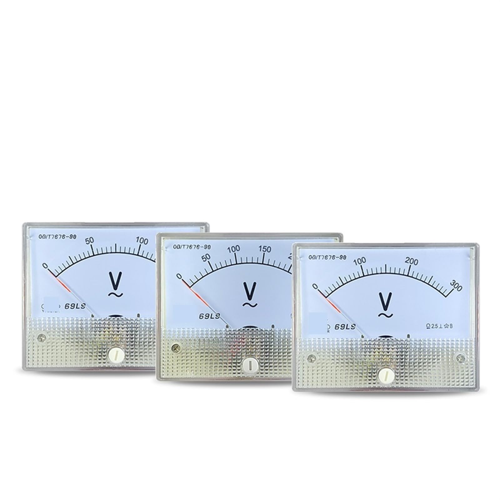 Medidor de aguja 69l9-v AC 5V-600V 64 x 80 mm for pruebas(AC 600V)