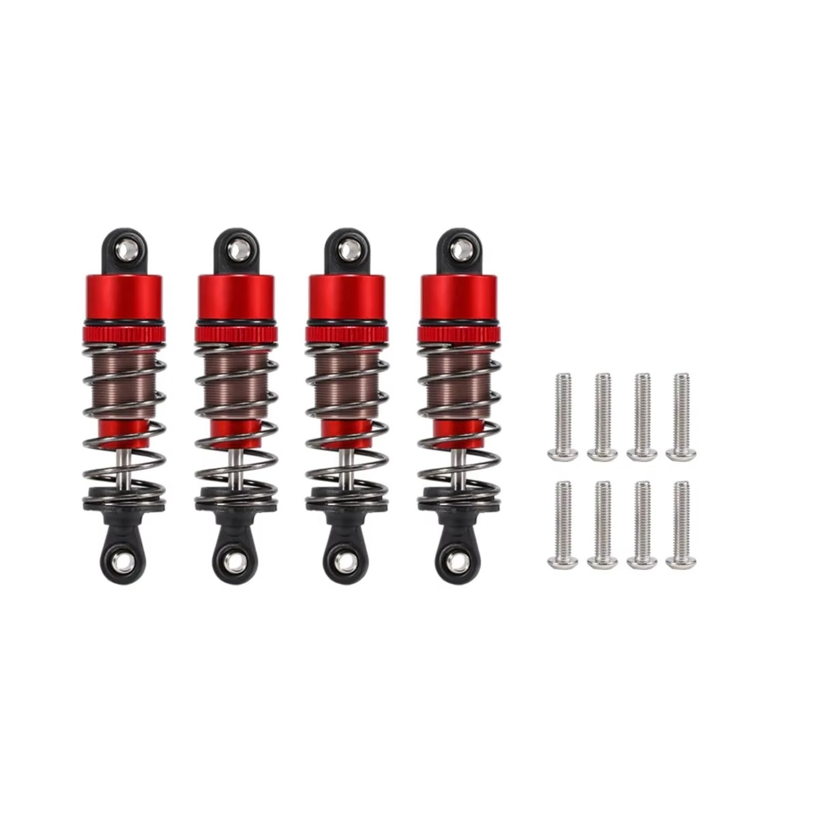 Amortiguadore Coche RC Amortiguador Ajustable Aceite para Coche Control Remoto 52/55/62/70/75/85/95/100/110/120 Mm para Buggy Monster Trucks para Turismo Drifting Escala 1/10(Red,4pcs 62mm)
